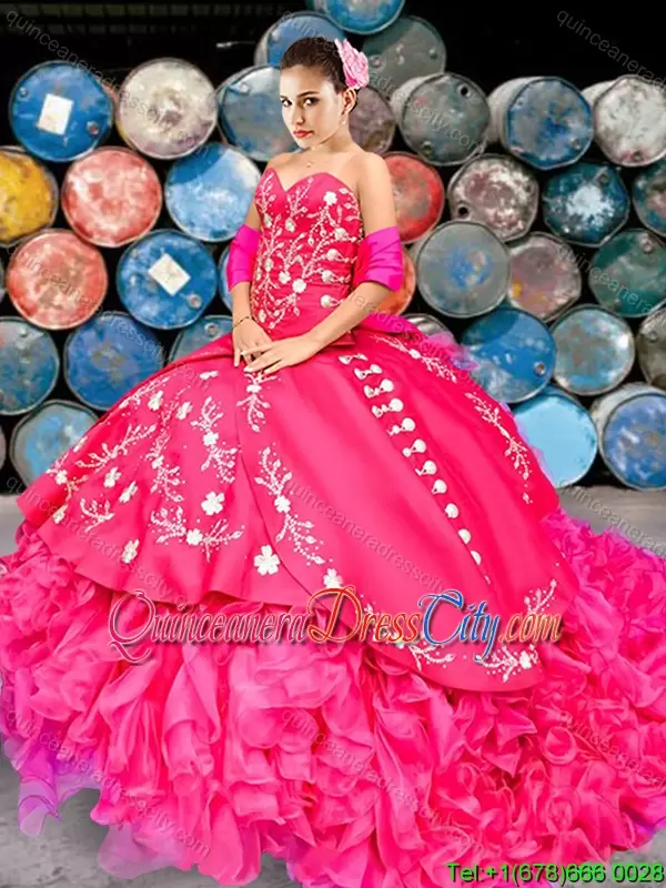 western quinceanera dress,mexican themed quinceanera dress,quinceanera dress with buttons,ruffled quinceanera dress,red quinceanera dress,hot pink quinceanera dress,