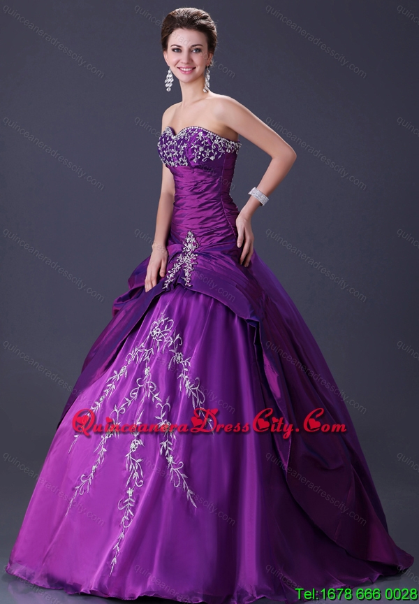 2021 Fashionable Puffy Sweetheart Quinceanera Dresses with Embroidery