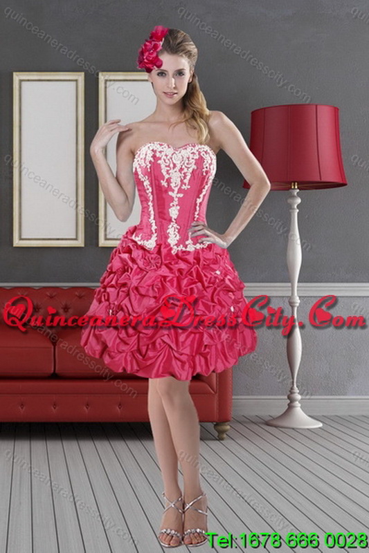 2021 Spring Fashionable Pick Ups and Appliques Hot Pink Quinceanera Dresses