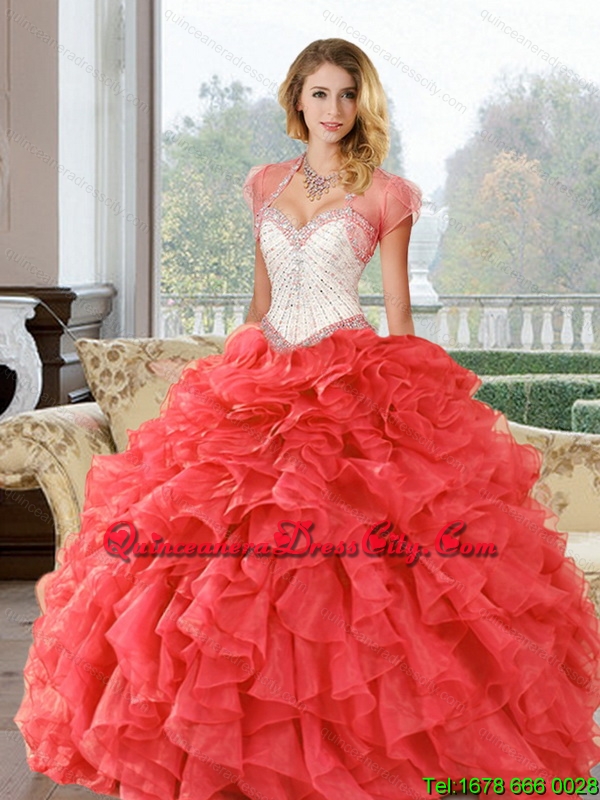 Top seller Beading and Ruffles Sweetheart Quinceanera Dresses for 2022