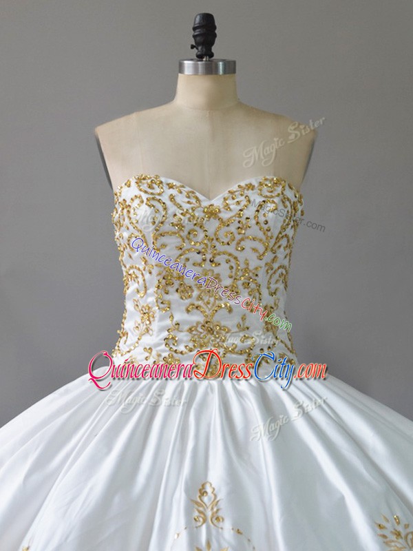 custom quinceanera dress in houston,how much does it cost to customize your quinceanera dress,white sweetheart quinceanera dress,white quinceanera dress with sweetheart neckline,all white quinceanera dress,white with gold quinceanera dress,satin fabric quinceanera dress,gold embroidery quinceanera dress,wholesale charro quinceanera dress,mexican quinceanera dress wholesale,