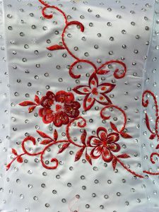 Cowgirl Themed White and Red Sleeveless Embroidery Lace Up Quinceanera Dress